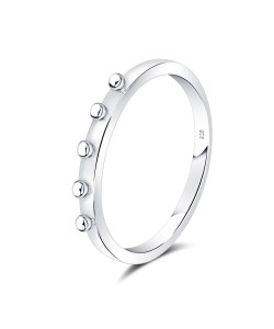 Cute Minimalist Designed Silver Ring NSR-4131